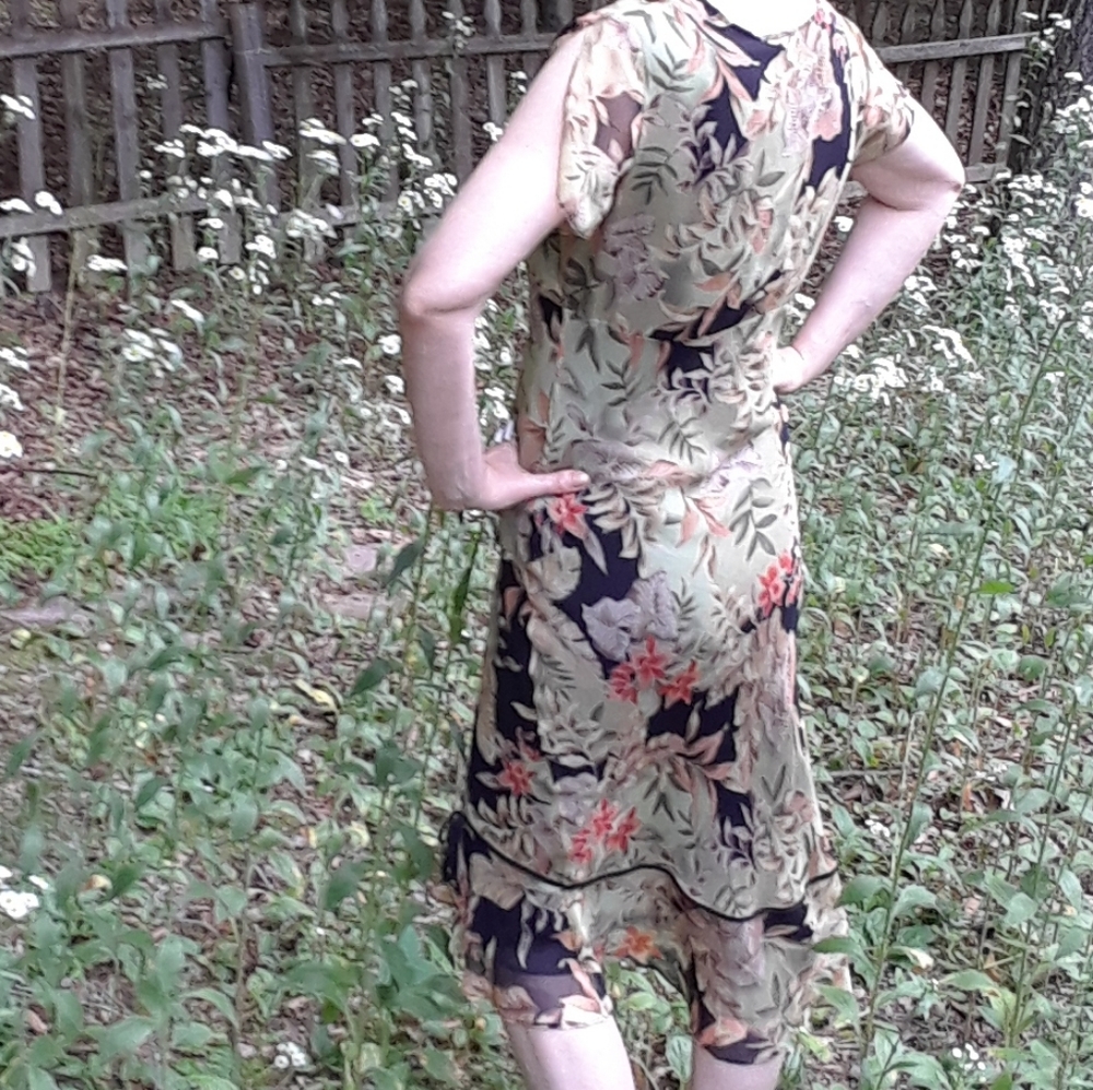 Vintage Y2K Silk Embroidered Slip Dress - Picture 2 of 9